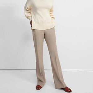 Theory Wool Blend Wide Leg Demetria Pants